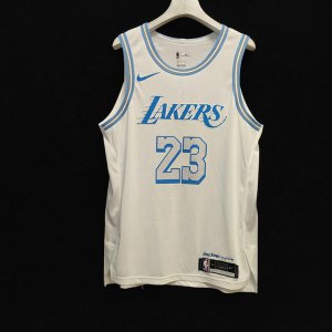 23 James Lakers 2020-21 city jersey white player version